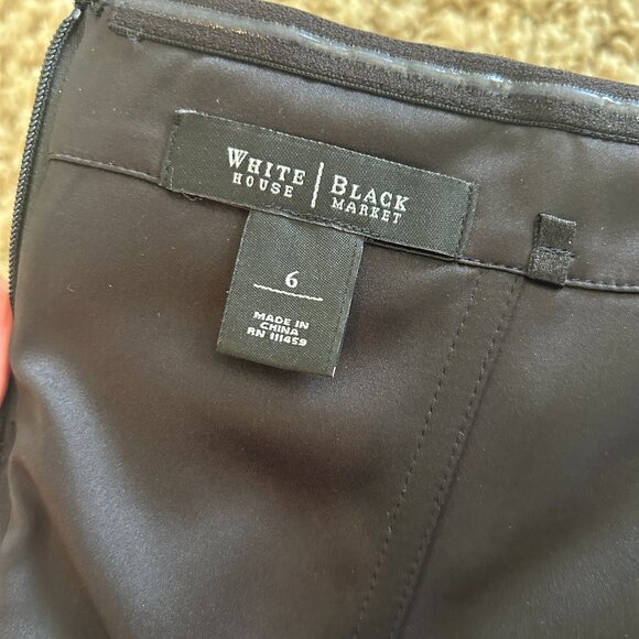 WHITE HOUSE BLACK MARKET Black Strapless Dress Fully Lined Size 6 - Picture 9 of 10